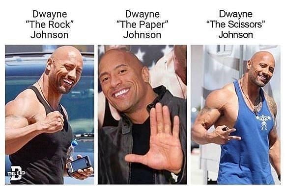 Dwayne the Rock's eyebrow meme.