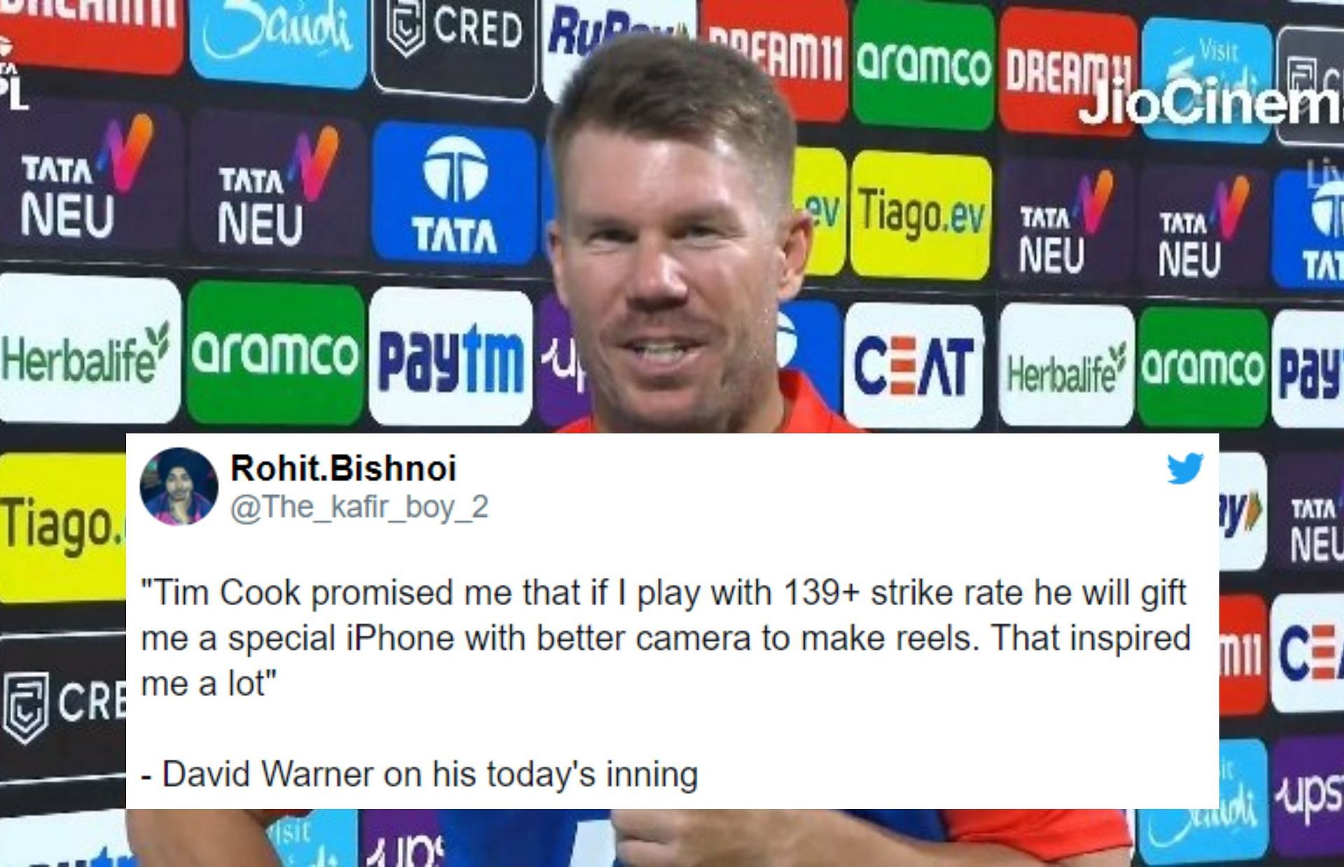 Fans hail David Warner for his match-winning fifty vs KKR. 