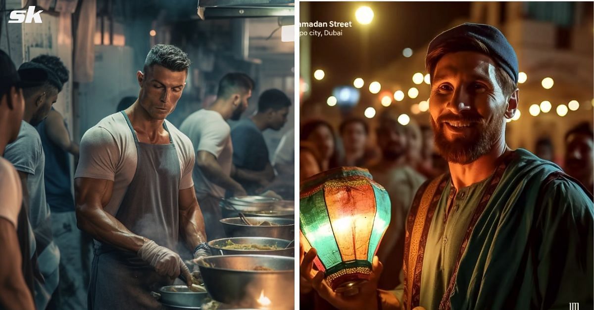 AI generated Lionel Messi and Cristiano Ronaldo images