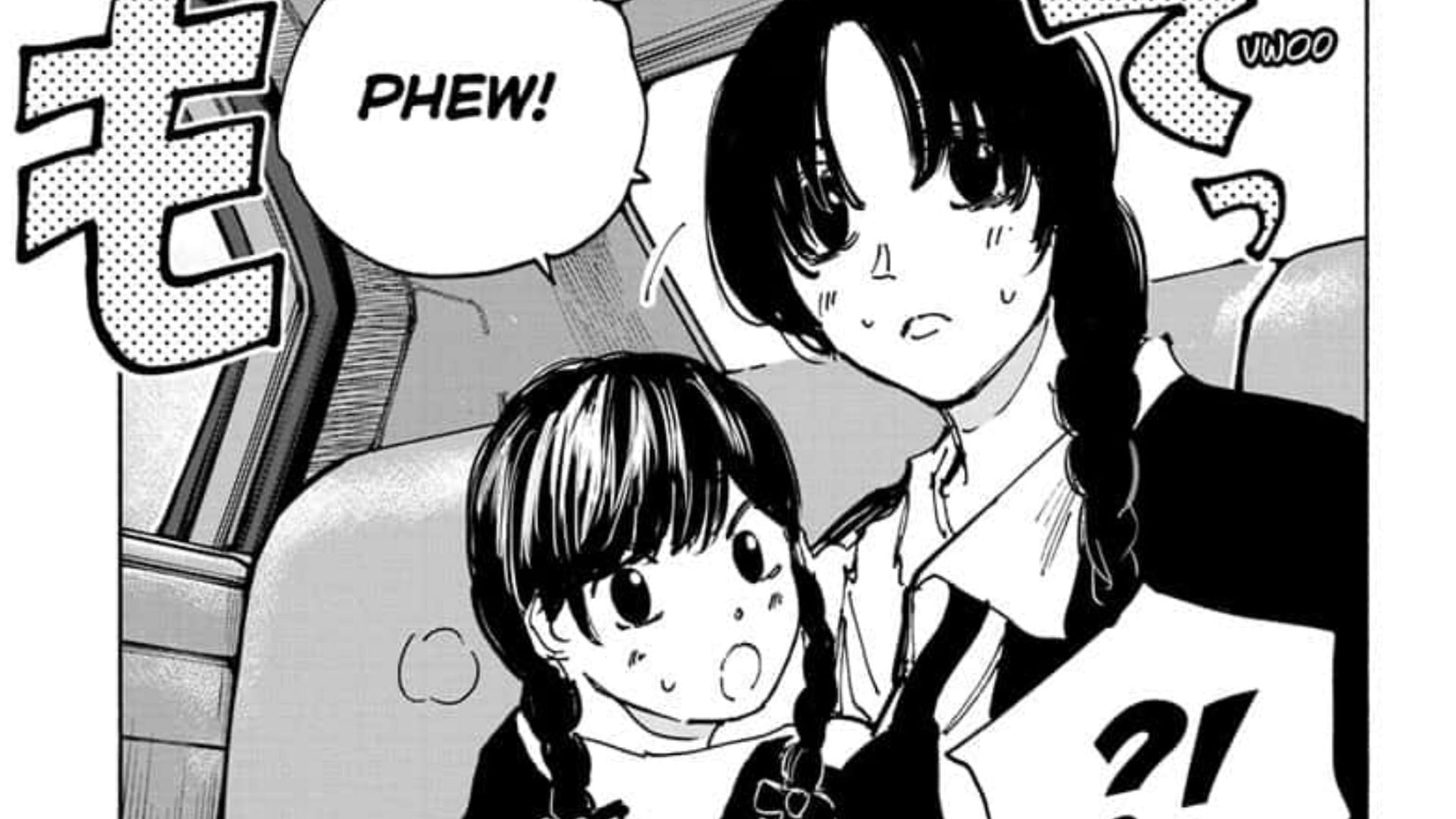Amo and Konomi as seen in the manga (Image via Yuto Suzuki/Shueisha, Sakamoto Days)
