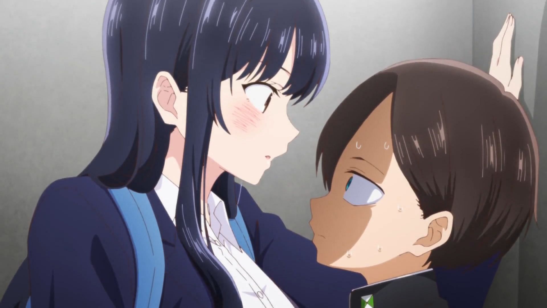 Yamada Anna and Ichikawa Kyotaro as seen in The Dangers in My Heart episode 5