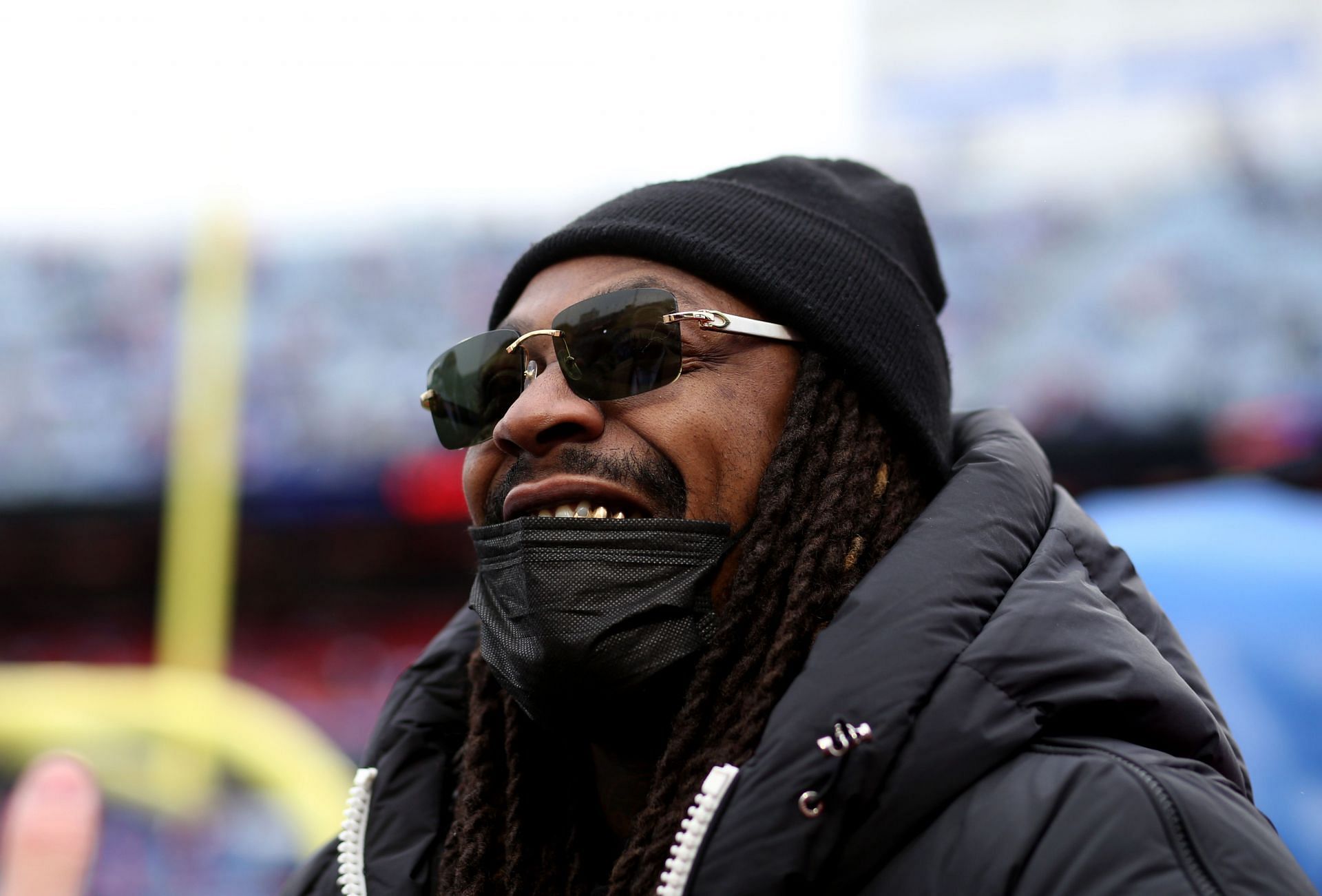 Marshawn Lynch at a Indianapolis Colts v Buffalo Bills game