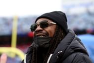 Marshawn Lynch at a Indianapolis Colts v Buffalo Bills game