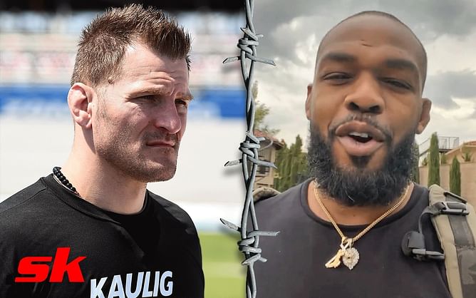 Jon Jones takes huge offense at "old timer" Stipe Miocic's 'running' accusations