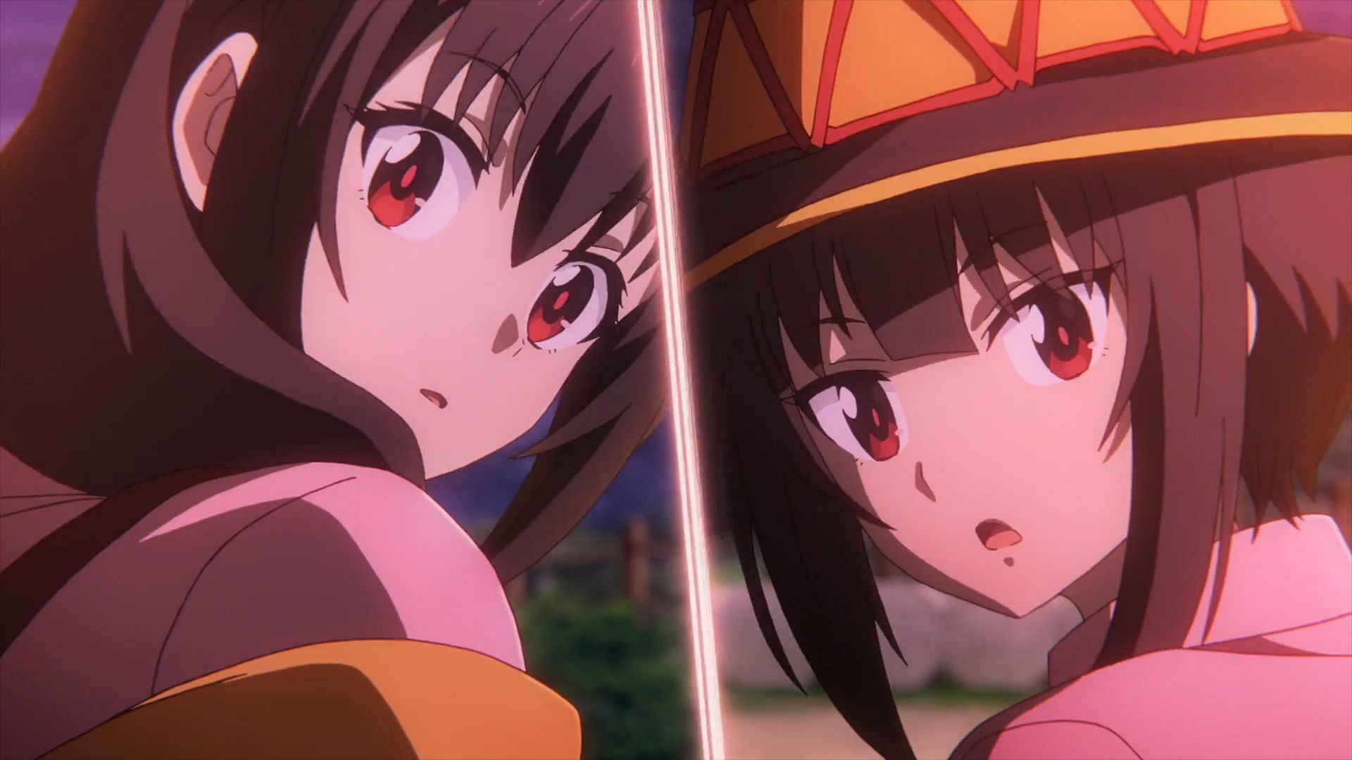 Yunyun and Megumin as seen in KonoSuba: An Explosion on This Wonderful World! episode 4