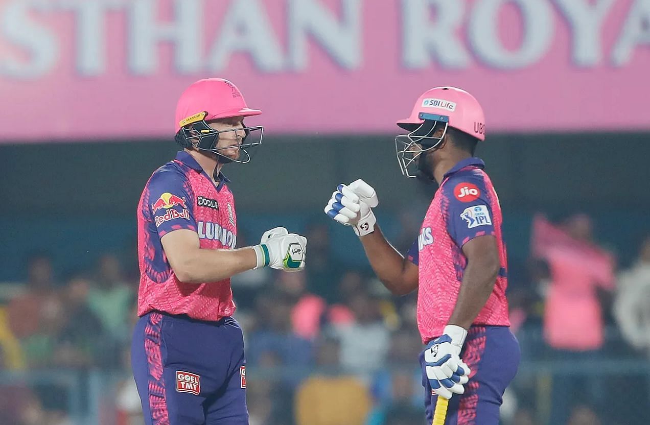 RR captain Sanju Samson [right] is enduring a slight lean run as of now