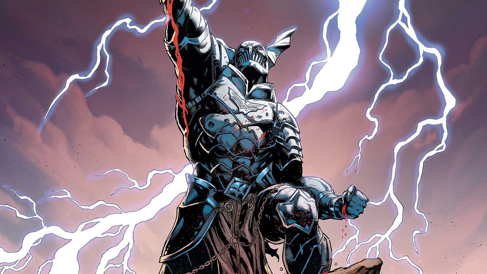 The Dark Knight&#039;s transformation into the God of War (Image via DC)