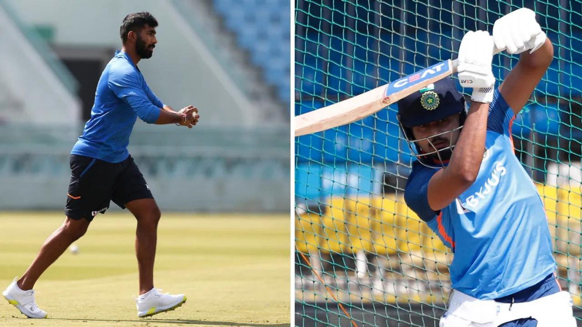 Jasprit Bumrah (L) and Shreyas Iyer (P.C.:BCCI)