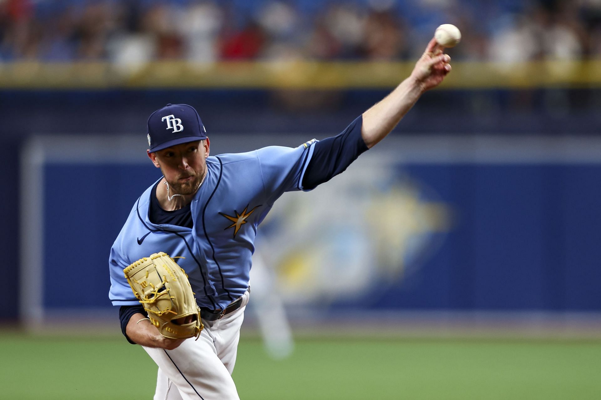 Jeffrey Springs of the Tampa Bay Rays delivers a pitch