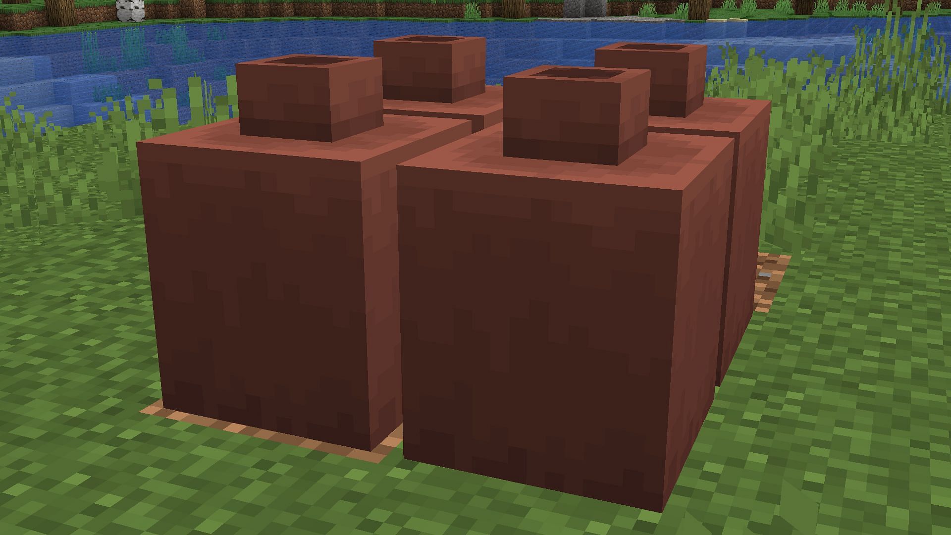 Decorated pots are part of the archeology update and are new decoration blocks in the Minecraft 1.20 Trails and Tales update (Image via Mojang)
