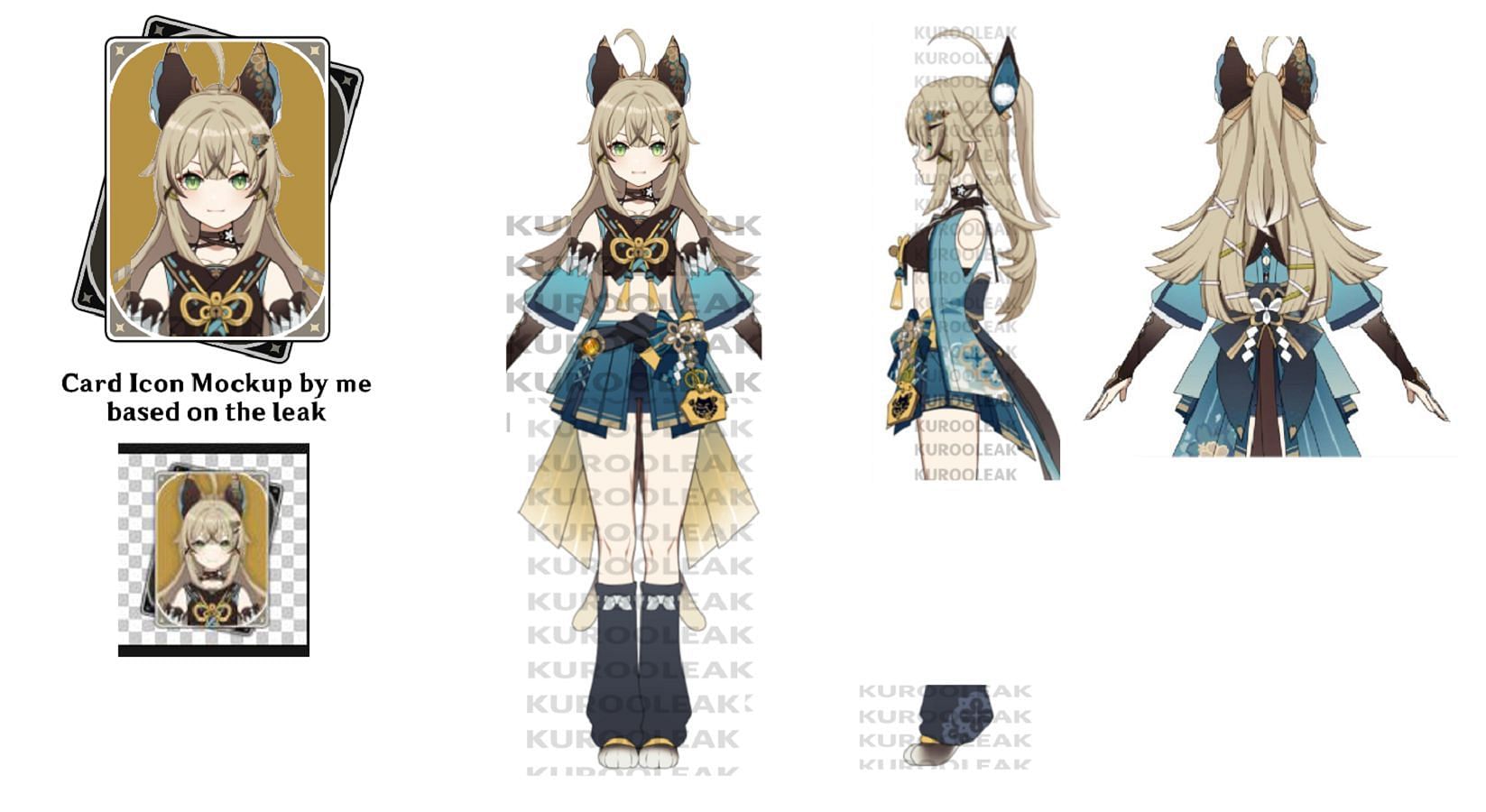 Kirara&#039;s body model leak (Image via HoYoverse)