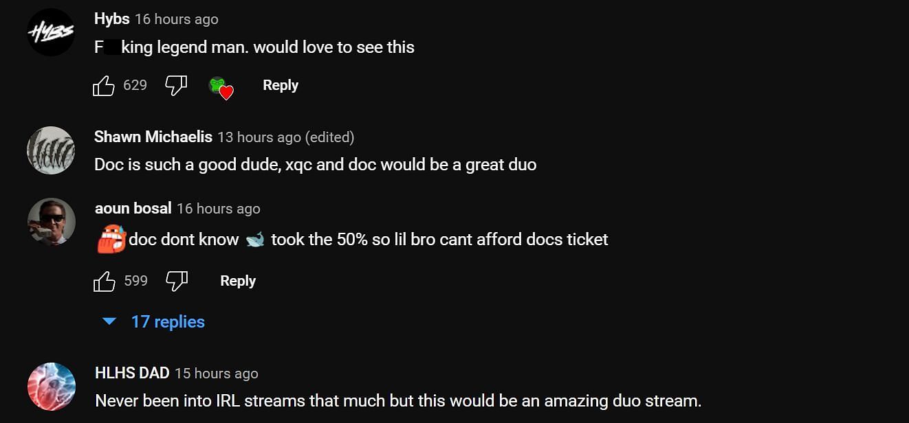 xQc&#039;s fans excited at the idea (Image via xQc Clips YouTube)