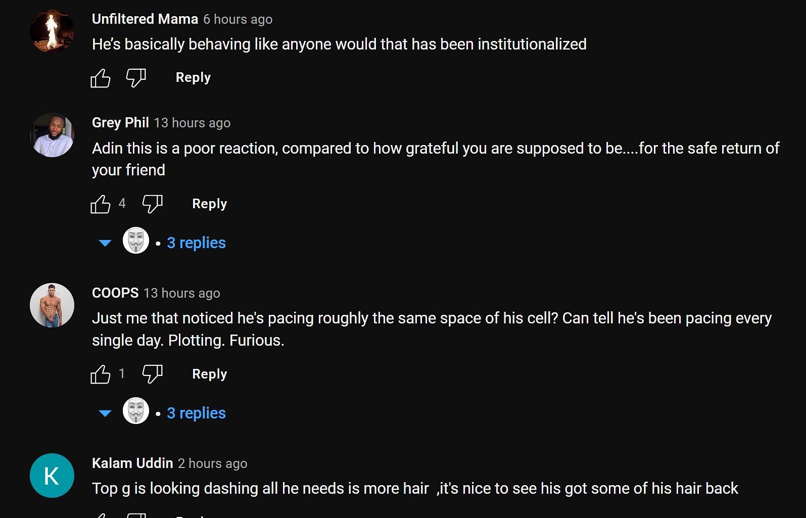 Viewers in the YouTube comments section reacting to the streamer&#039;s clip. 1/2 (Image via Decentralized Fusion/YouTube)