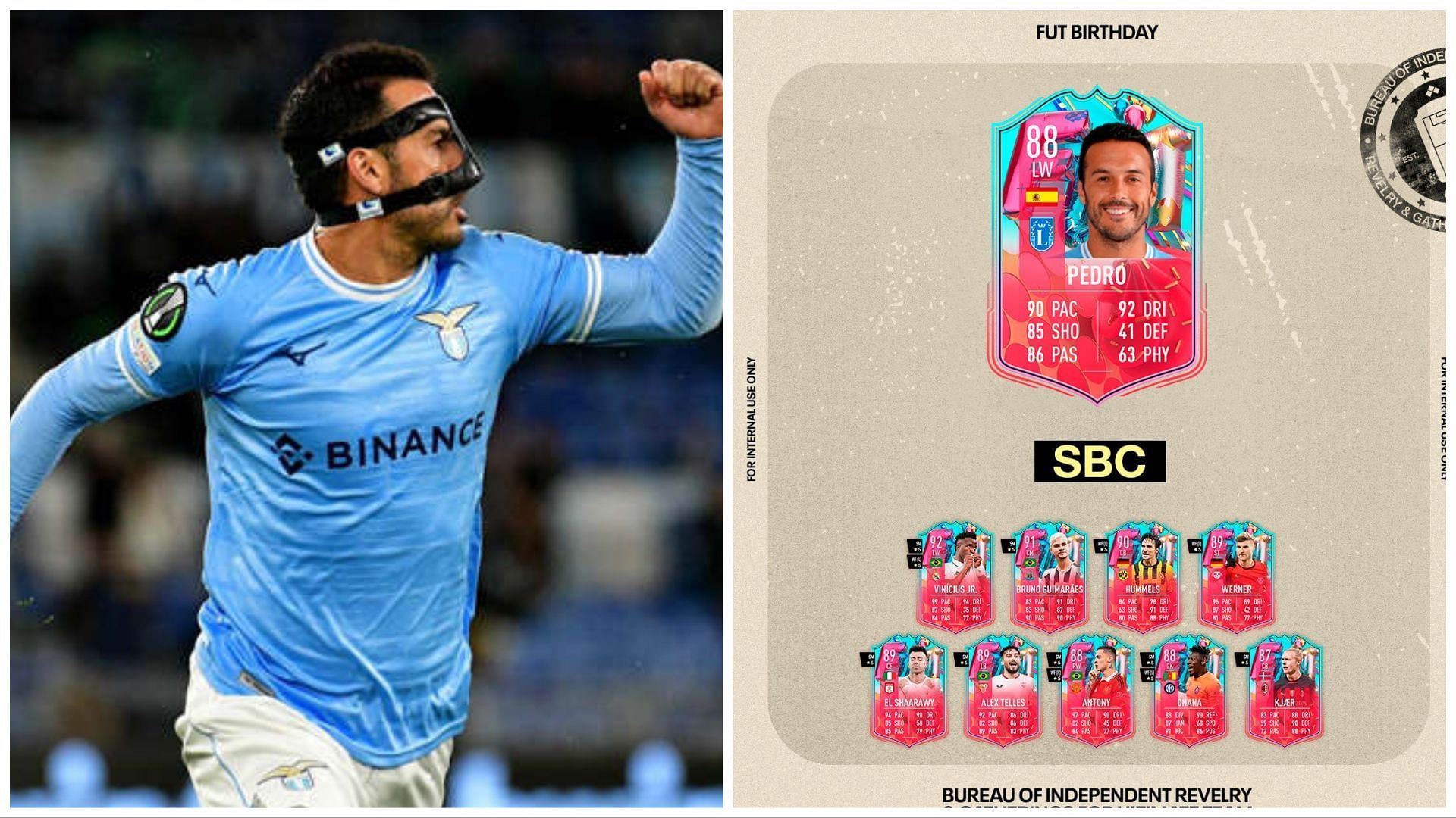 FUT Birthday Pedro is live in FIFA 23 (Images via Getty and EA Sports)