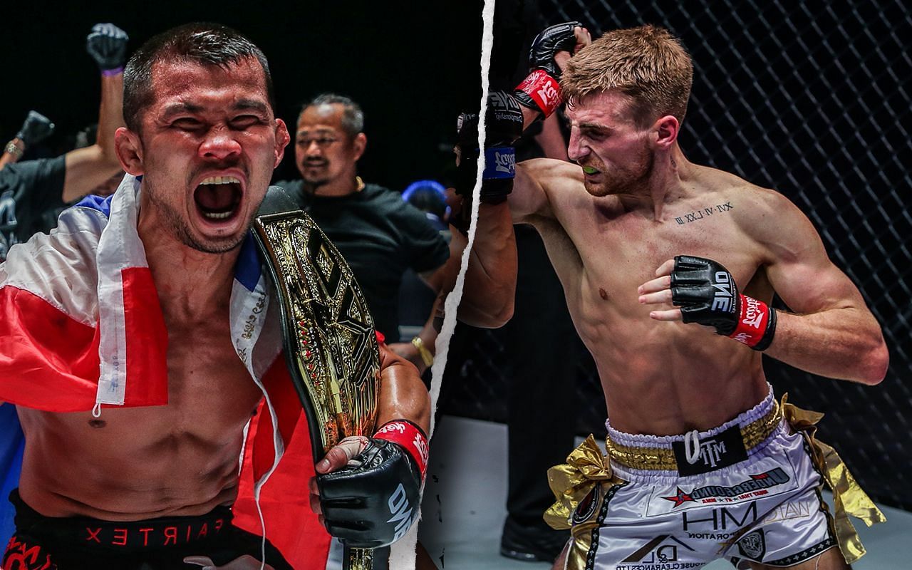 Nong-O Hama (Left) faces Jonathan Haggerty (Right) at ONE Fight Night 9