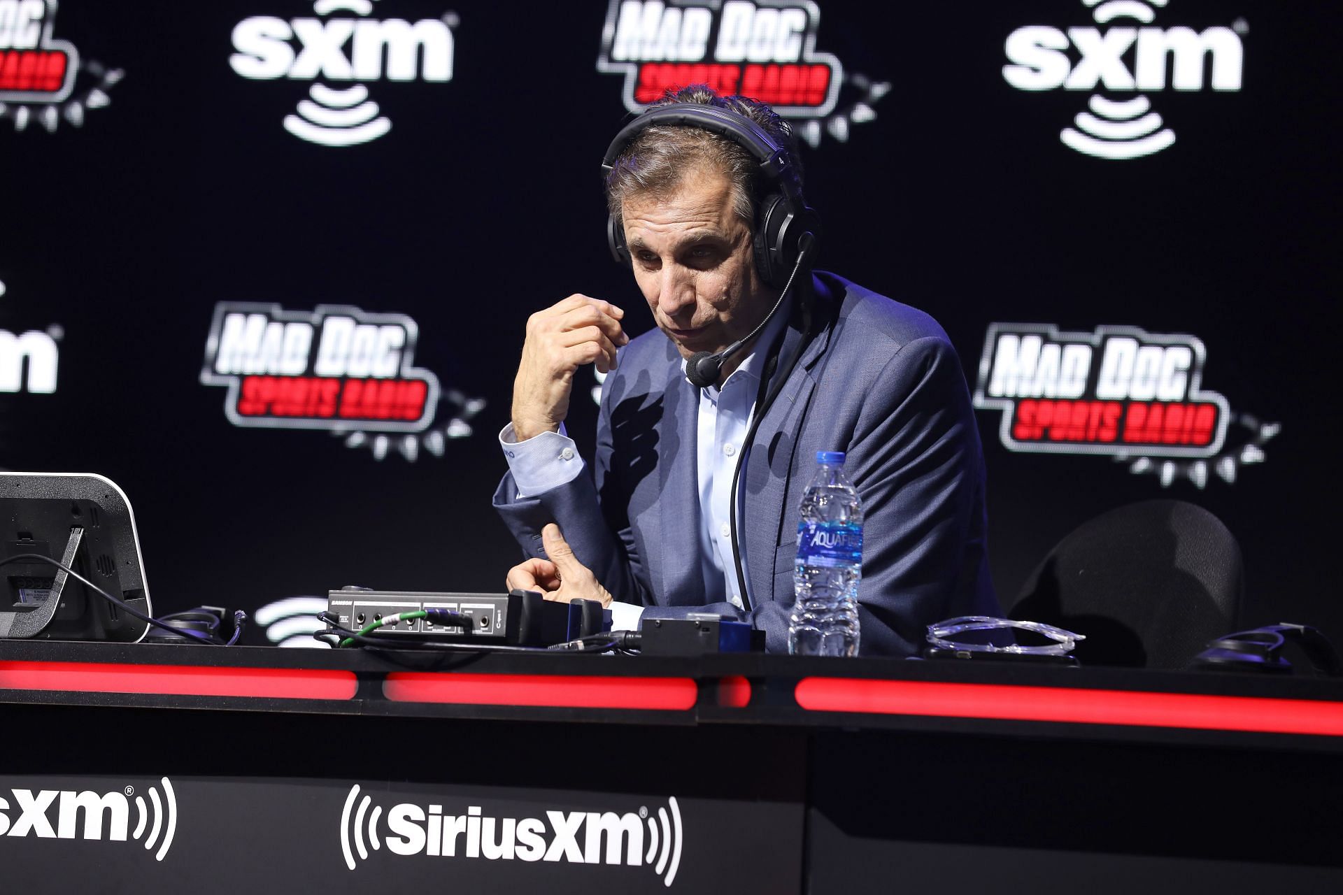 SiriusXM host Chris &quot;Mad Dog&quot; Russo speaks onstage during Day 2 of SiriusXM at Super Bowl LIV.
