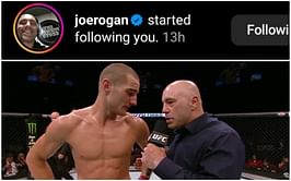 Sean Strickland reacts after Joe Rogan follows him on Instagram