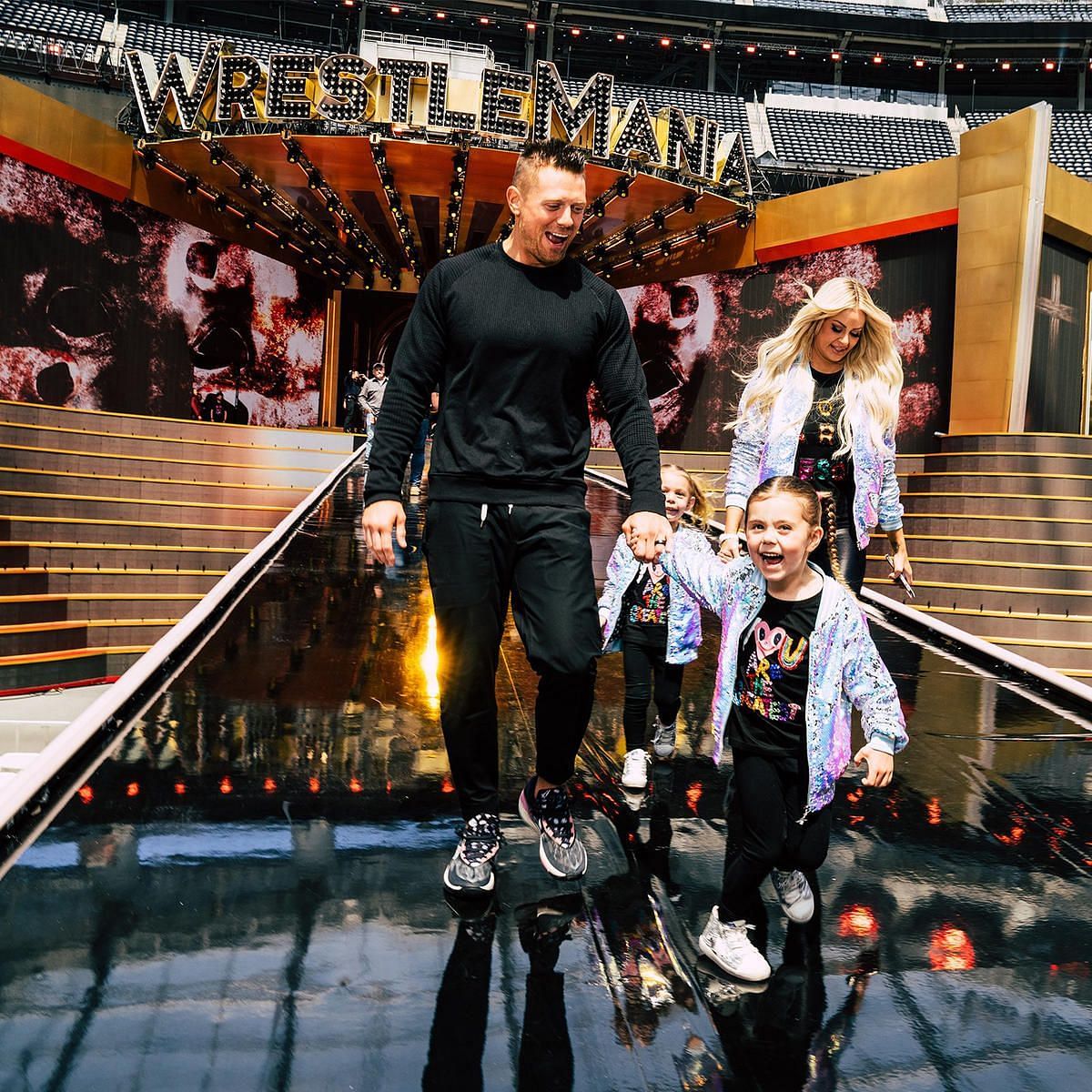 The Miz and Maryse with their kids