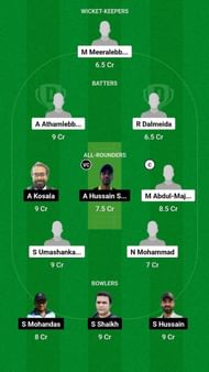 UDC vs CHR Fantasy Suggestion Team 1
