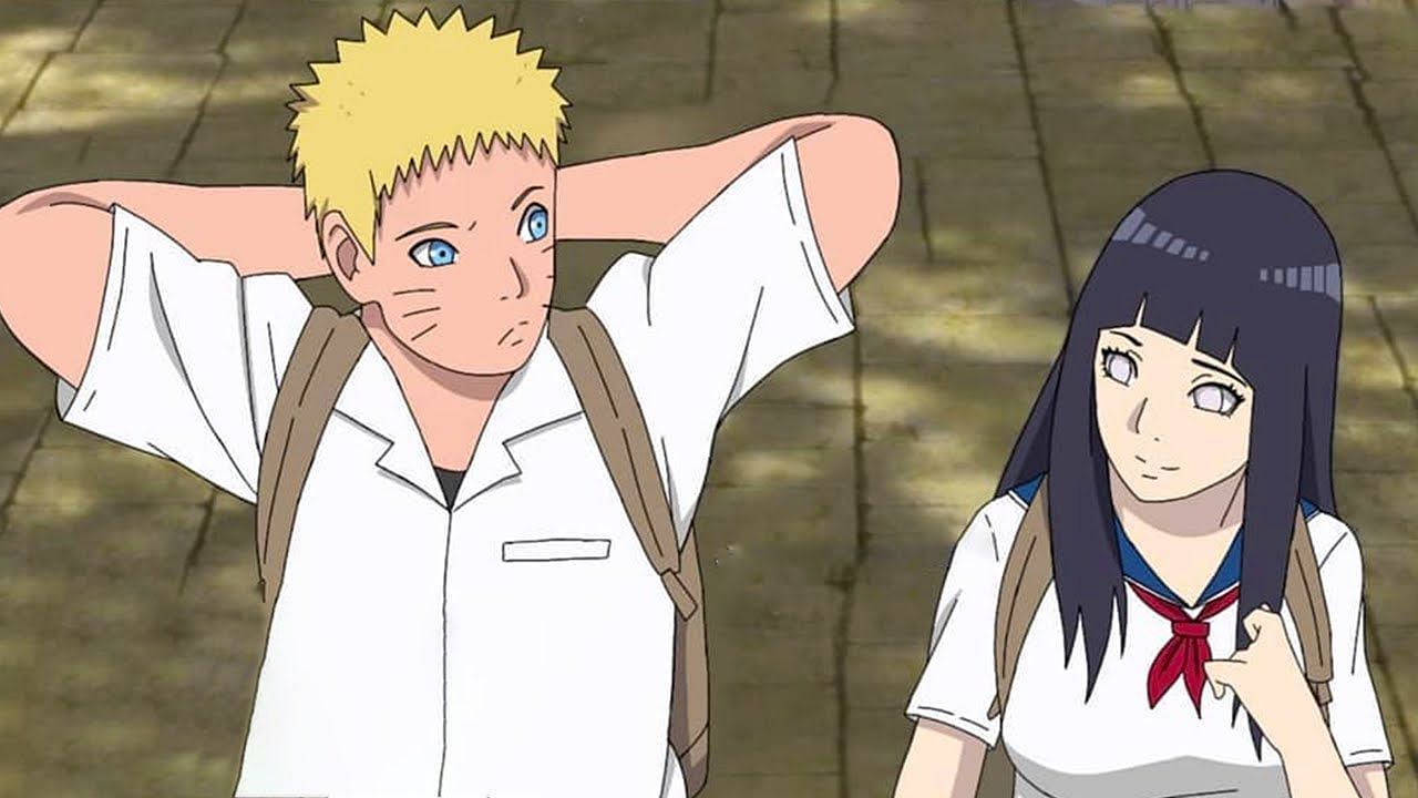 Naruto and Hinata as seen in the anime (Image via YouTube/Minato Shippuden)