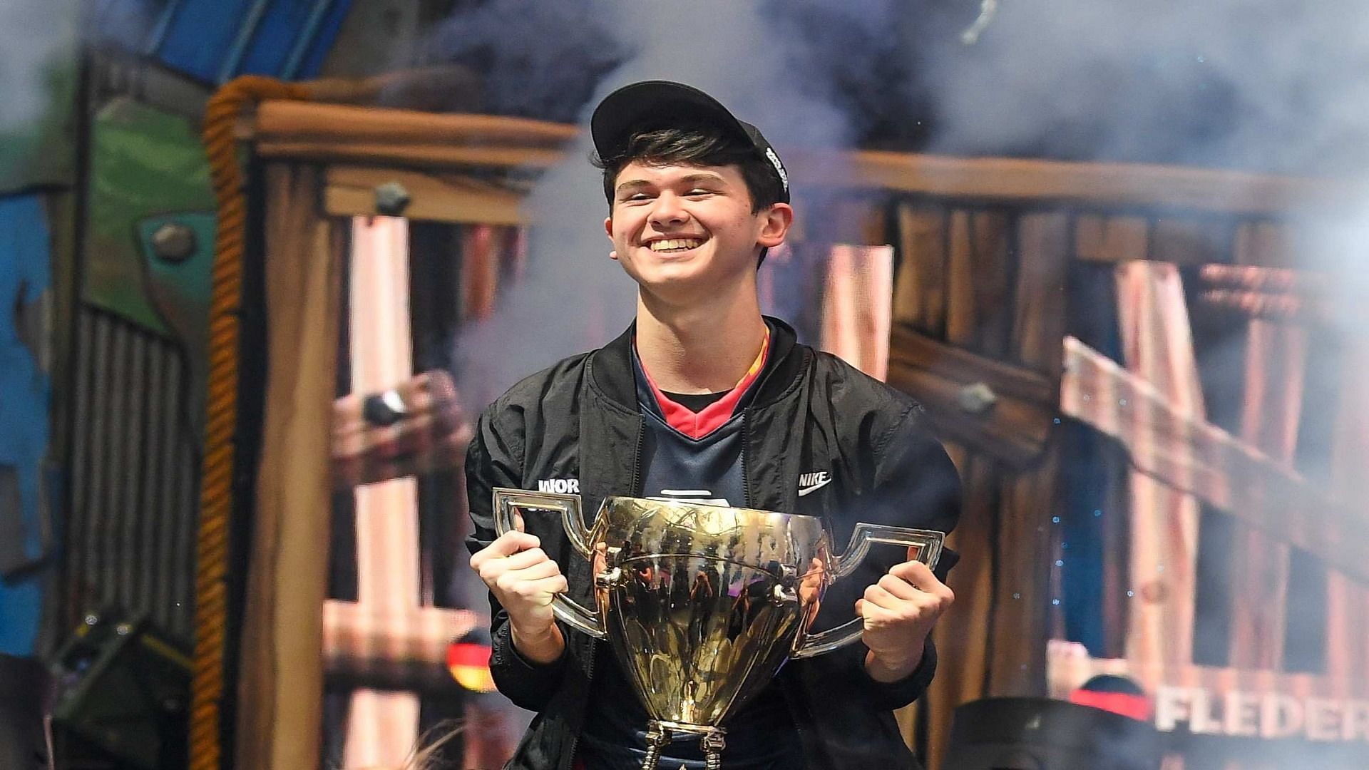 16-year-old Kyle Giersdorf after his victory at the Fortnite World Cup 2019 (Image via Fortnite World Cup)