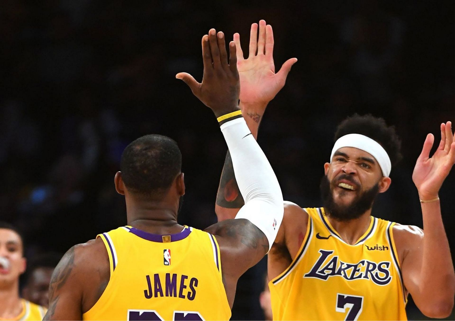 JaVale McGee and LeBron James were teammates when the LA Lakers won the 2020 NBA title.