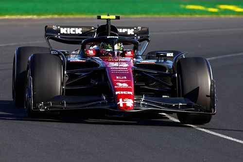 Zhou Guanyu in the #24 Alfa Romeo