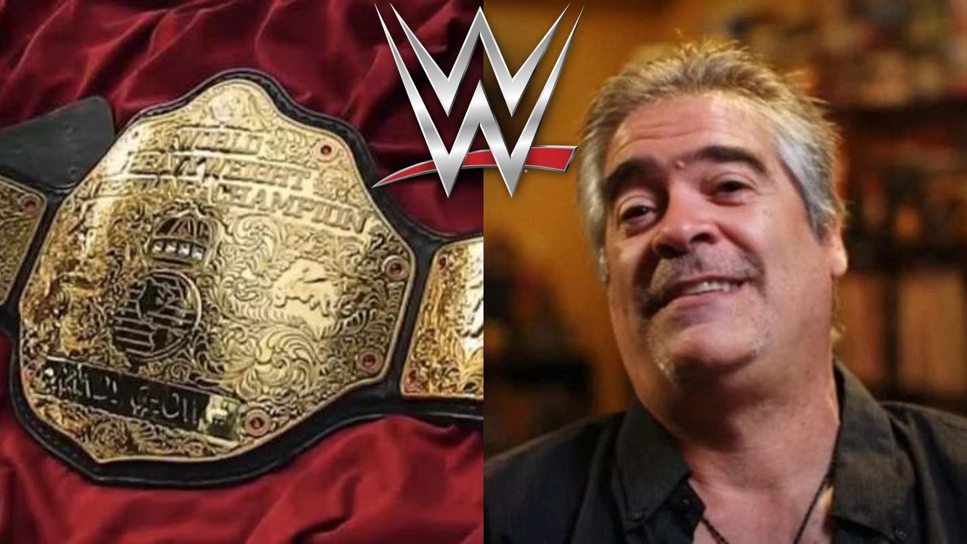 World Heavyweight title (left), Vince Russo (right)
