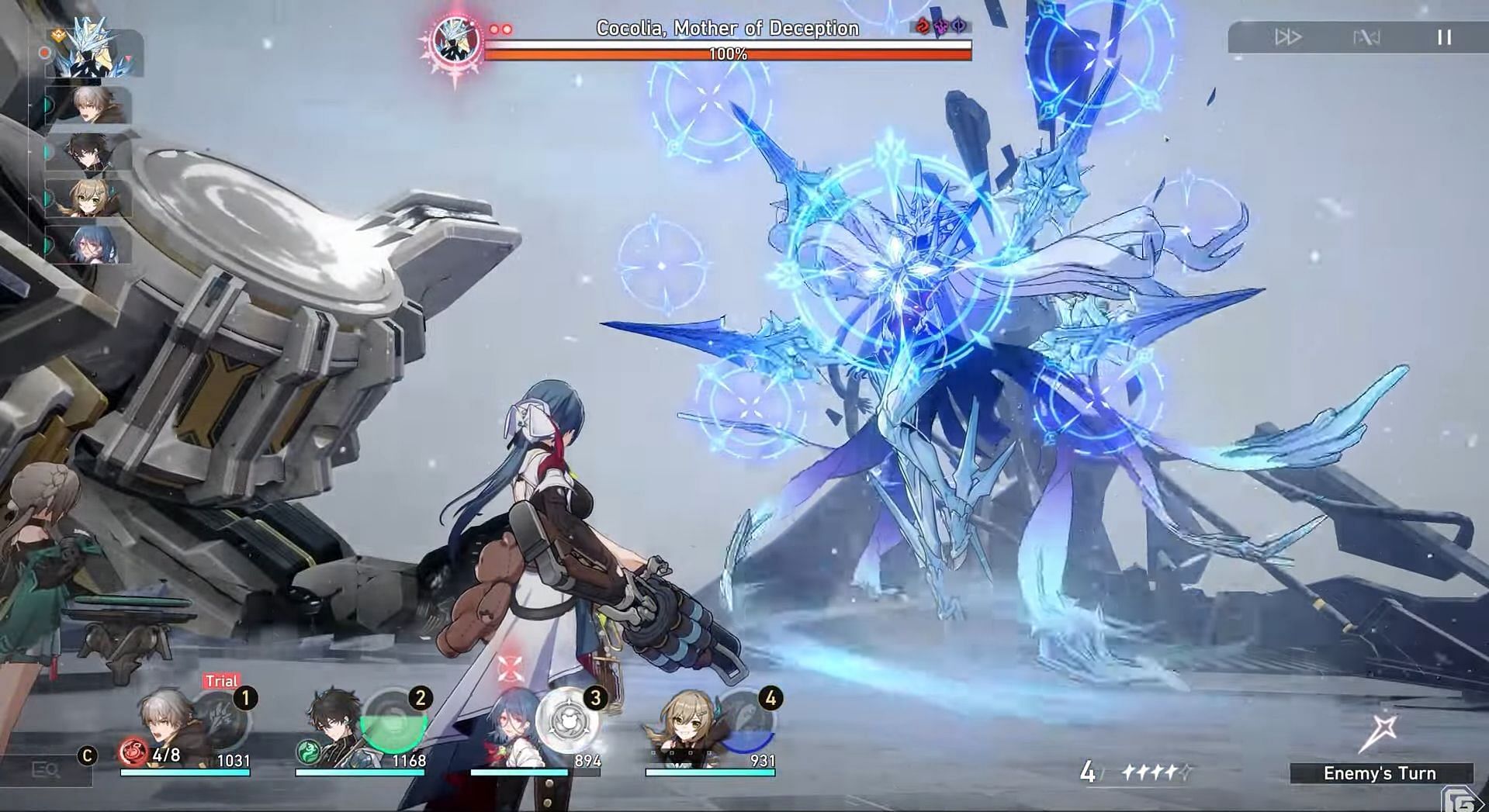 Cocolia locking in her attack on Natasha (Image via Honkai Star Rail)