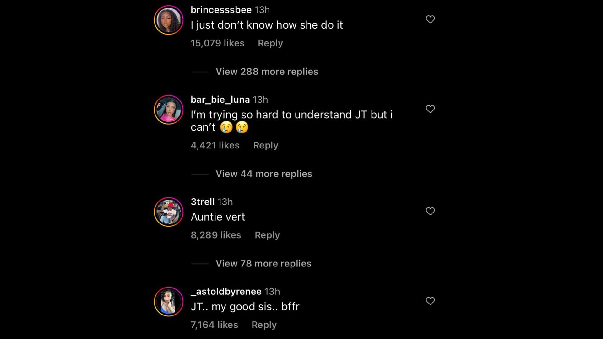 Screenshot of Internet users remarking on Uzi Vert&#039;s alter ego. (Photo via TheShadeRoom/Instagram)