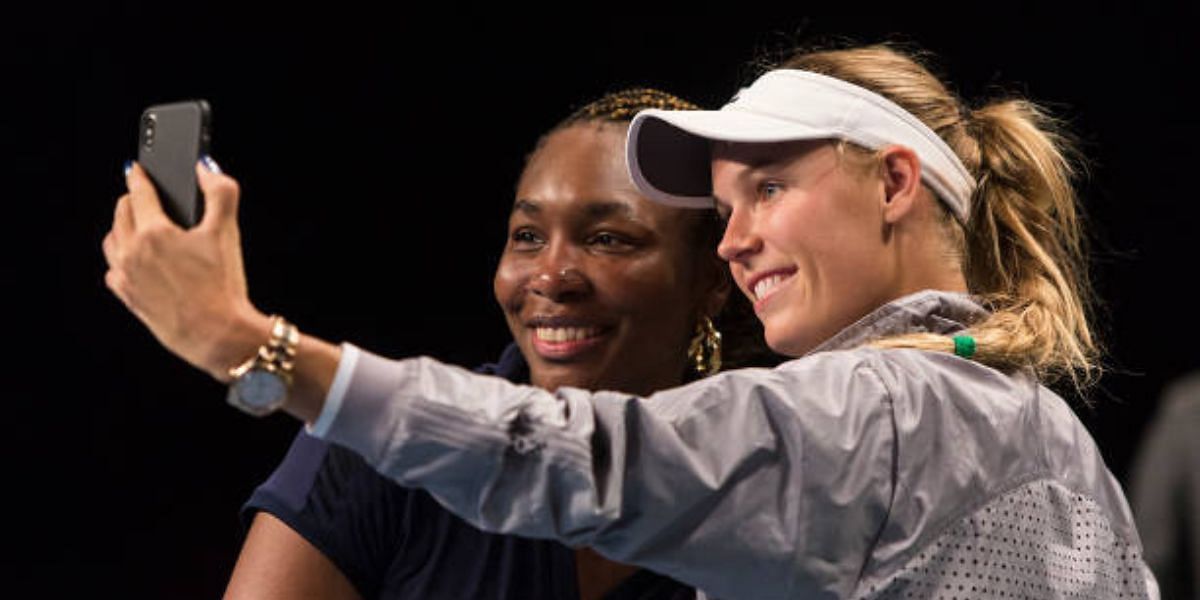 Venus Williams (left) and Caroline Wozniacki