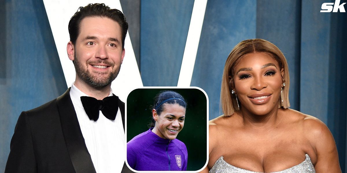 Alexis Ohanian &amp; Serena Williams (L) and Alana Cook