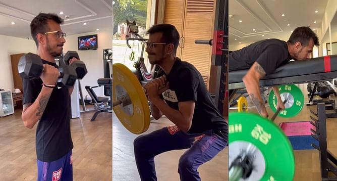 IPL 2023 : युजवेंद्र चहल बॉडी बनाने के लिए हैवी वर्कआउट करते दिखे, सामने आया वीडियो