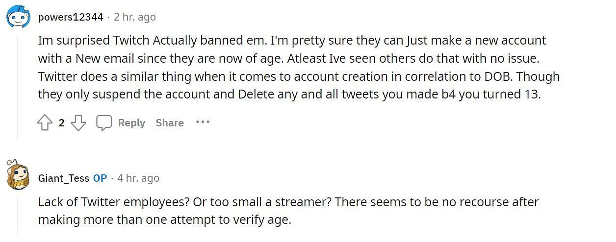 Streamer is suggested to create a new email id (Image via r/LivestreamFail Reddit)