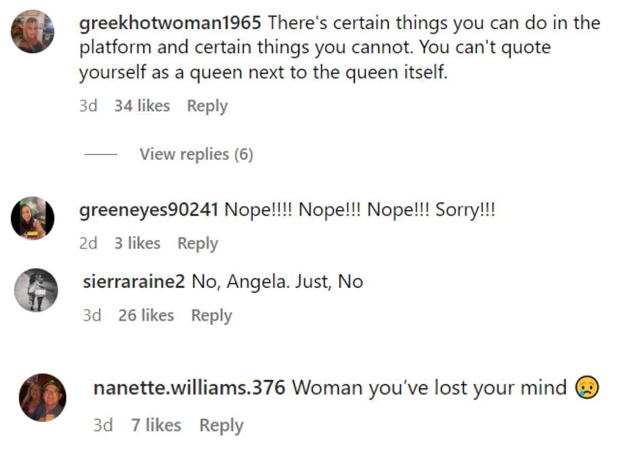 Angela compares herself with legendary singer and actress Whitney Houston (Images via Instagram