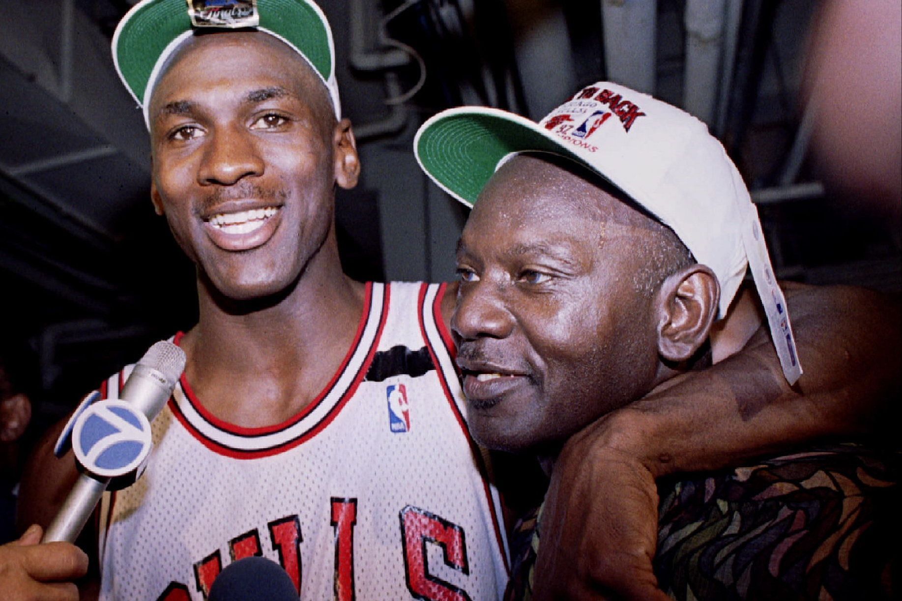 Michael Jordan with his father James Jordan in 1992