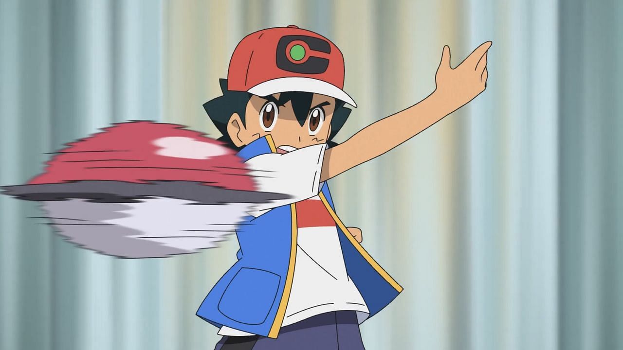 Ash sending out a Pokemon in the anime (Image via The Pokemon Company)