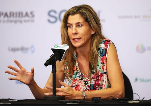 Monica Seles at the 2016 WTA Finals