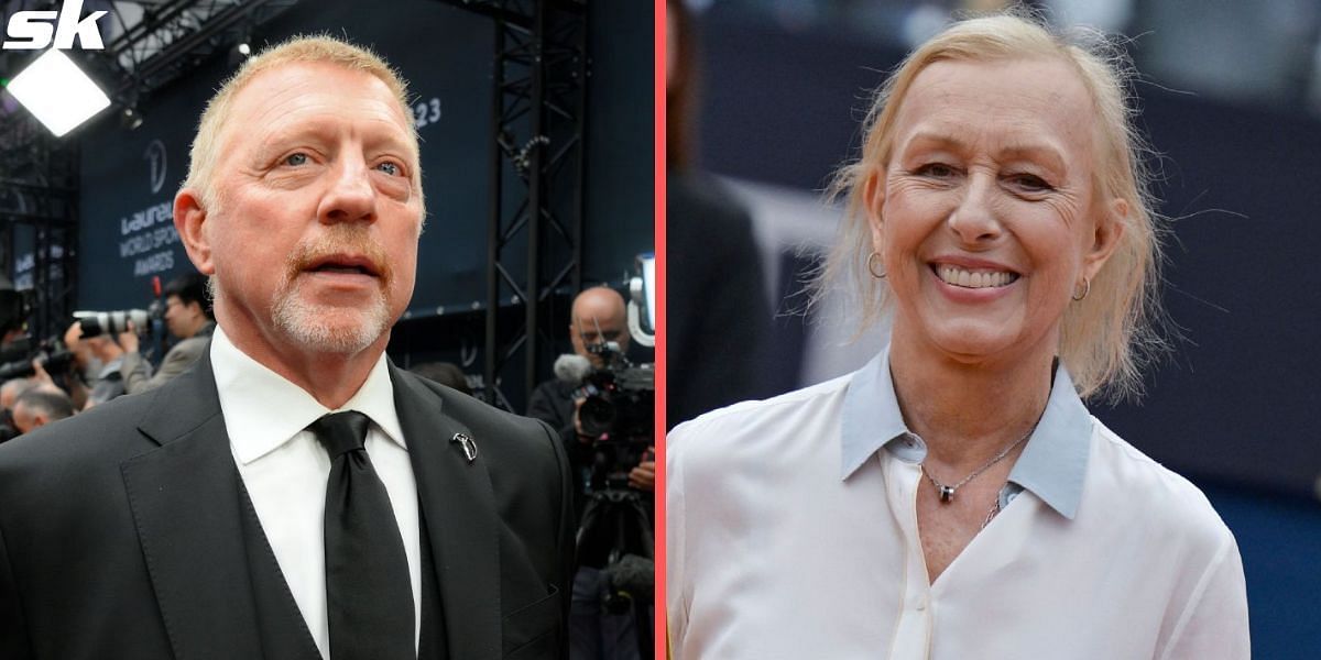 Boris Becker and Martina Navratilova (Left to Right)