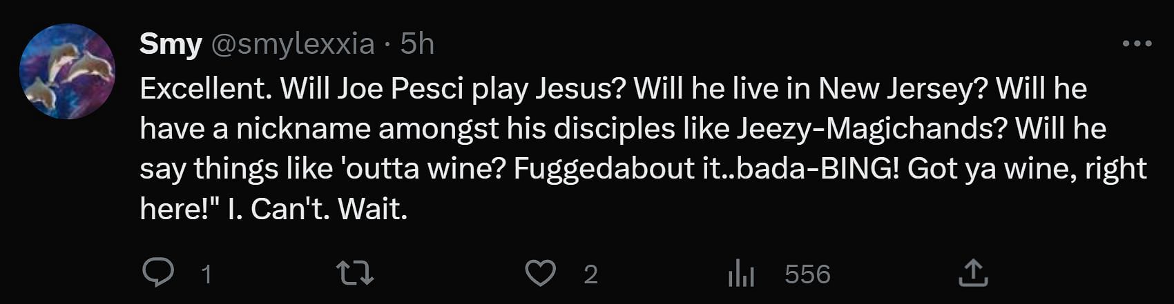 Fans react to Scorsece&#039;s upcoming project about Jesus (Image via Twitter)