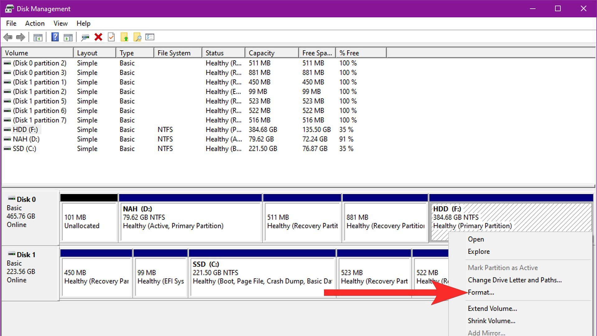 Right-click the partition and select Format (Image via Sportskeeda)