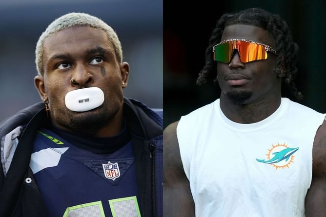 Tyreek Hill jabs back at DK Metcalf after Seahawks WR calls out Dolphins star for a race on live TV - “Hold him in the studio”