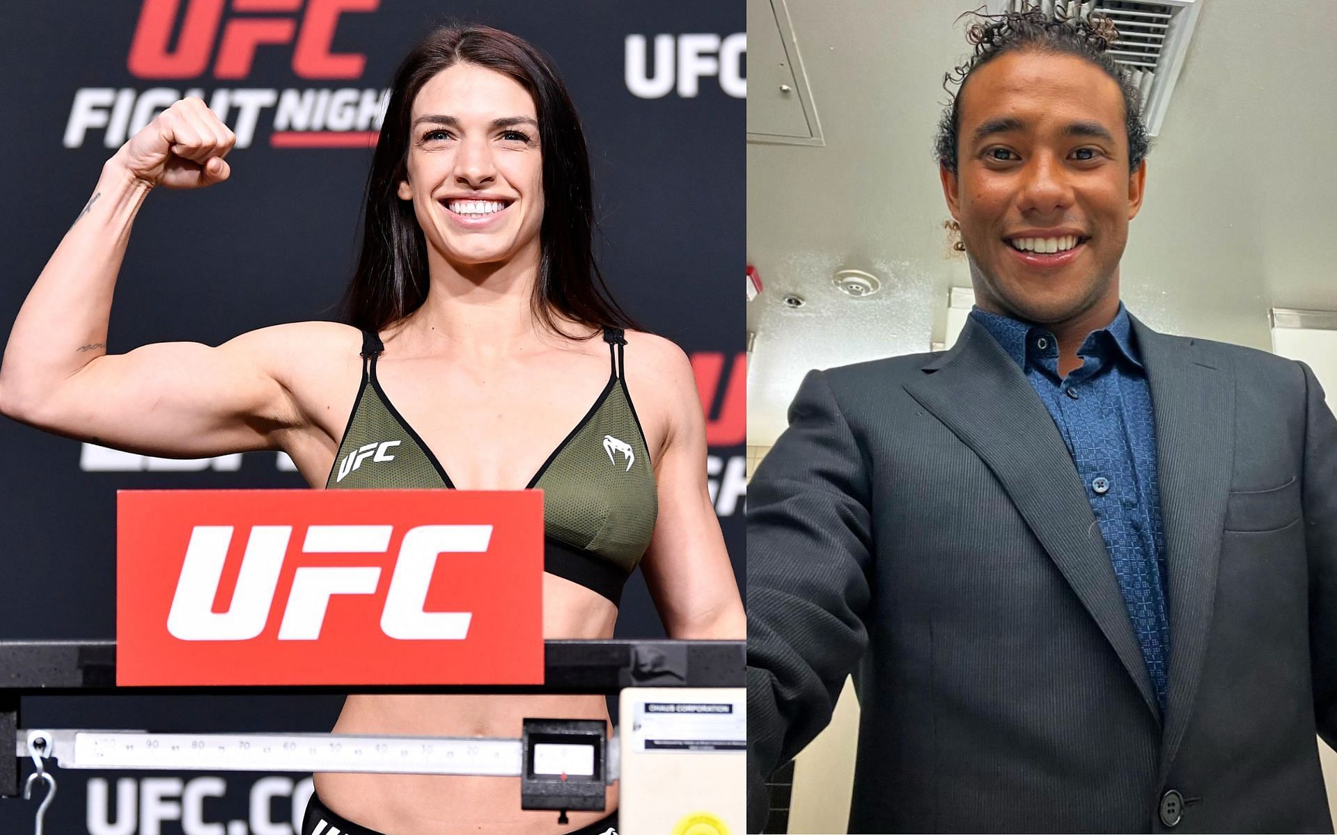 Mackenzie Dern (left) and Wesley Santos (right). [Images courtesy: left image from Getty Images and right image from Instagram @santoswesley]