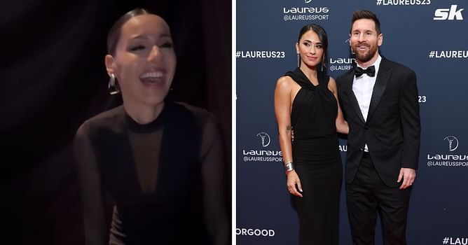 PSG superstar Lionel Messi's wife Antonela Roccuzzo and Argentina model Pampita seen in similar outfits and hairstyles