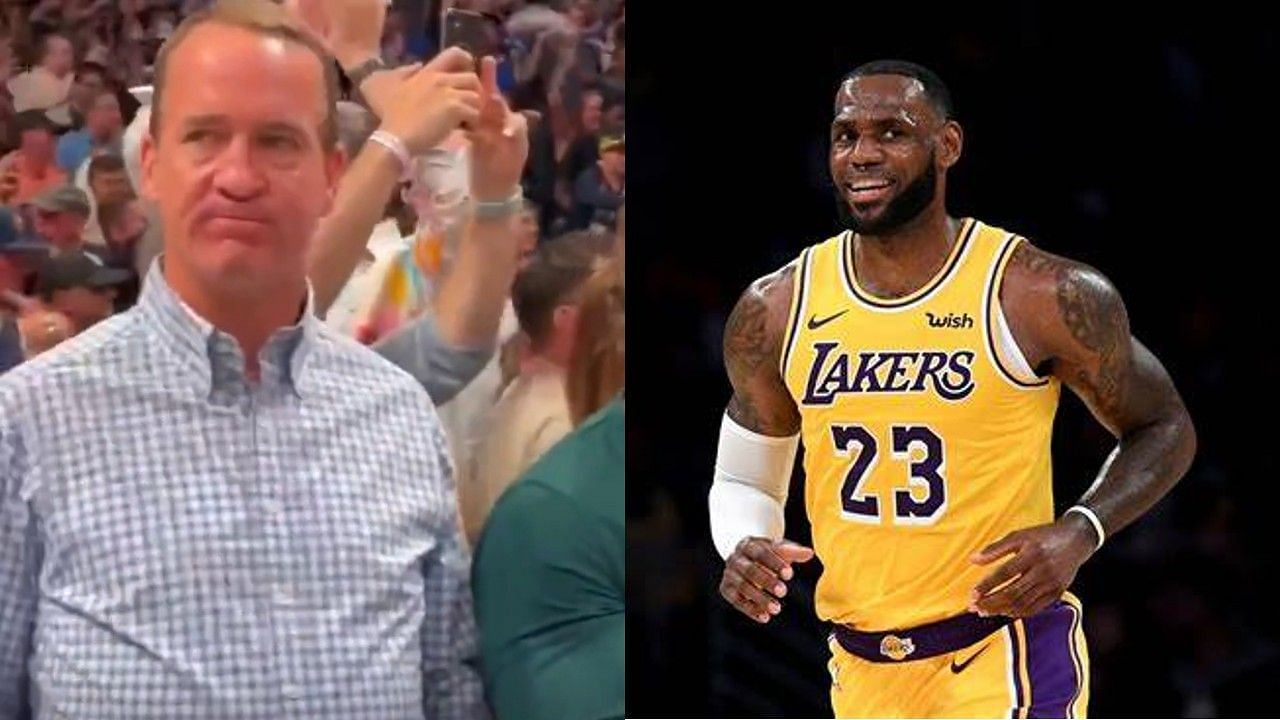 Peyton Manning looked a little disappointed after Game 2 of the Western Conference Finals despite his Denver Nuggets pulling off the victory. 
