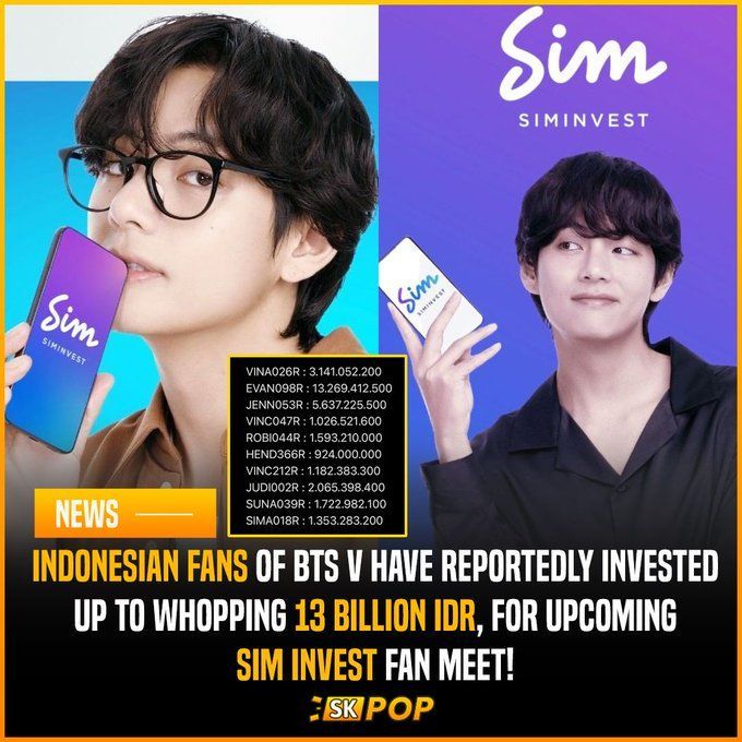 SimInvest names BTS member V as its brand ambassador