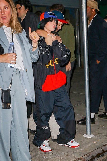 Billie Eilish Wears Sports Jacket and New York Knicks Merch to 2023 Met  Gala After Parties