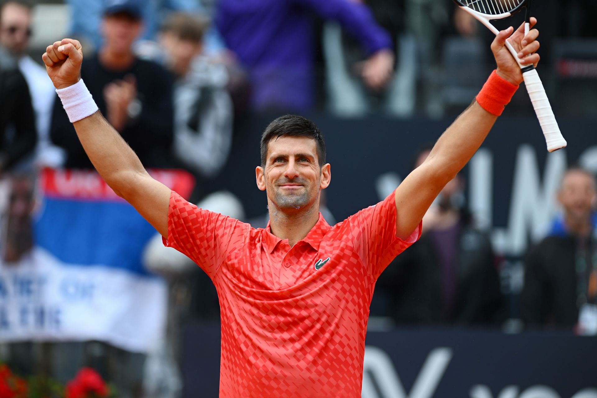 Novak Djokovic at the 2023 Italian Open.