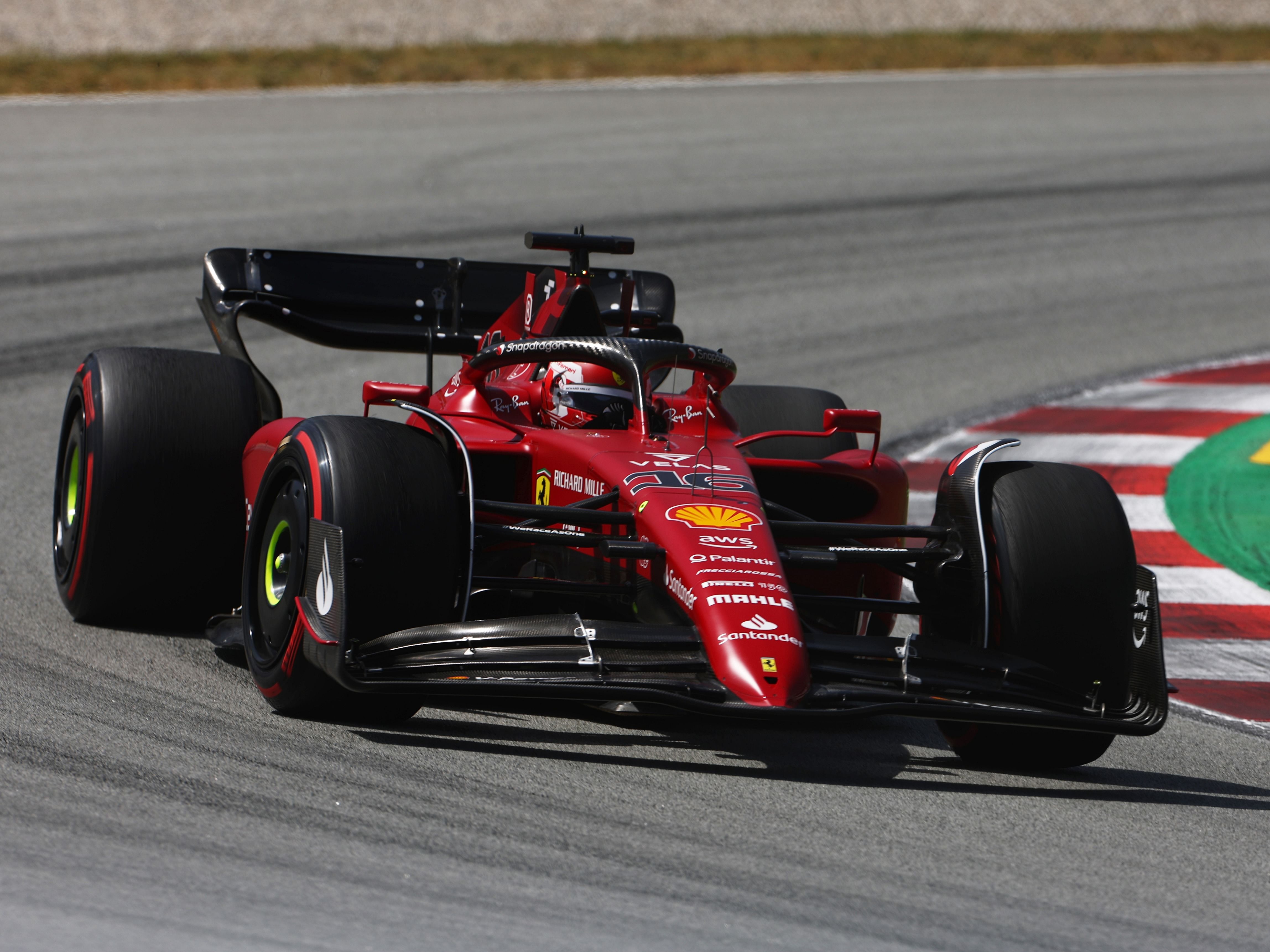 F1 Grand Prix of SpainCharles Leclerc (16) on track during the 2022 F1 Spanish Grand Prix. (Photo by Lars Baron/Getty Images)