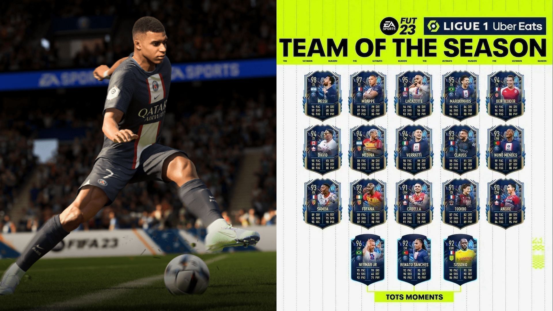 FIFA 23 75+ x11 Ligue 1 Upgrade SBC guide (Image via EA Sports)